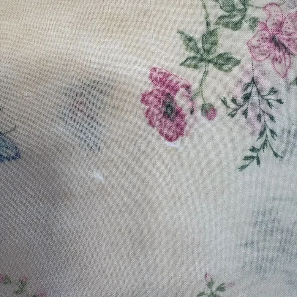 Vintage King Size Shabby Chic Floral Pillowcase • Wildflower Bouquet Cottagecore